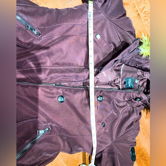 BEBE Winter Coat Large Removable Fur Collar Ski Jacket - Picture 11 of 11